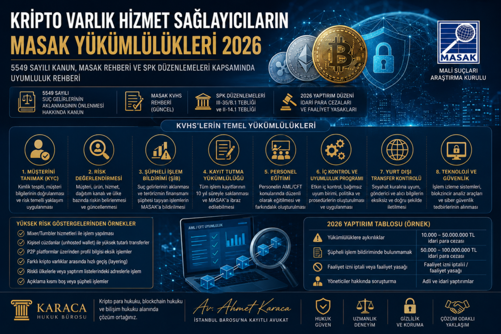 Av. Ahmet Karaca — İstanbul Barosu’na kayıtlı; kripto para hukuku, blockchain hukuku, bilişim hukuku ve siber suçlar alanlarında çalışan avukat.